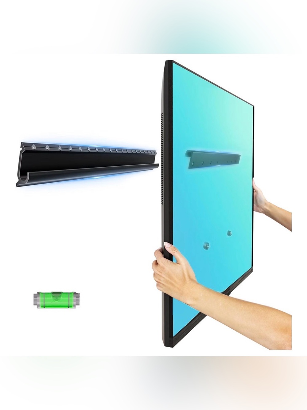 No Stud TV Wall Mount for 12-55 inch TVs, No Drill TV Mount